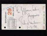 Richard Anderson Signed Paper Note Page Vintage Autograph Six Million Dollar Man