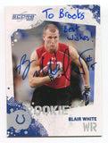 2010 Score Blair White Signed Card Football Autograph NFL AUTO #310 Rookie