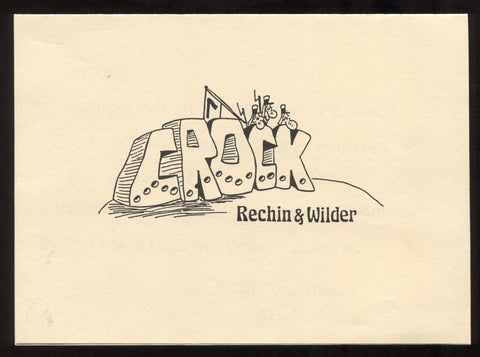 Don Wilder Signed Crock Card Autographed Signature Comic Artist Cartoonist