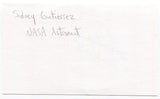 Sidney Gutierrez Signed 3x5 Index Card Autographed Space NASA Astronaut