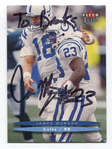 2003 Fleer Ultra James Mungro Signed Card Football Autograph NFL AUTO #23