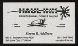 Steven Addlesee Signed Business Card Autographed Signature Comic Artist Inker