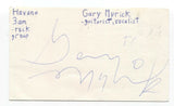 Havanna 3am - Gary Myrick Signed 3x5 Index Card Autographed Signature