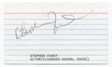 Stephen Faust Signed 3x5 Index Card Autographed Signature Animal House Flounder