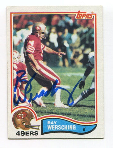 1982 Topps Ray Wersching Signed Card Football Autograph NFL AUTO #493