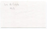 Les McCrabb Signed 3x5 Index Card Autographed Baseball Philadelphia Athletics