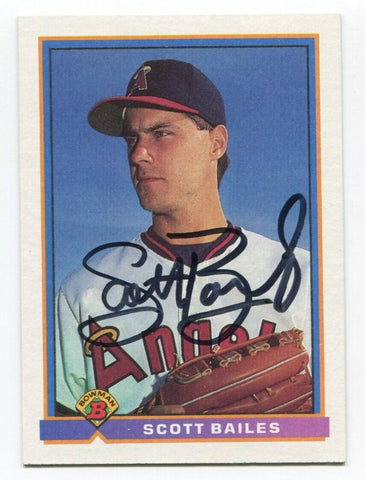 1991 Bowman Scott Bailes Signed Card Baseball Autographed #205