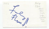 Farley Flex Signed 3x5 Index Card Autographed Signature Music
