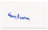 Vern Benson Signed 3x5 Index Card Autographed Philadelphia Athletics