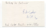 Nothing In Particular - Rich Carter Signed 3x5 Index Card Autographed Signature
