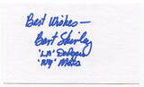 Bart Shirley Signed 3x5 Index Card Autographed MLB Baseball Los Angeles Dodgers