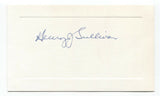 Henry J. Sullivan Signed Card Autographed Signature Businessman