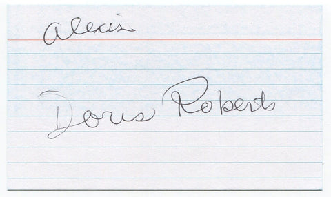 Doris Roberts Signed 3x5 Index Card Autograph Signature Everybody Loves Raymond