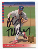 1993 Upper Deck SP Bob Tewksbury Signed Card MLB Baseball Autographed #80