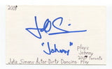 Jake Simons Signed 3x5 Index Card Autographed Actor Le Femme Nikita Degrassi