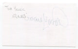 Tom Yewcic Signed 3x5 Index Card Autographed Baseball & Football Boston Patriots