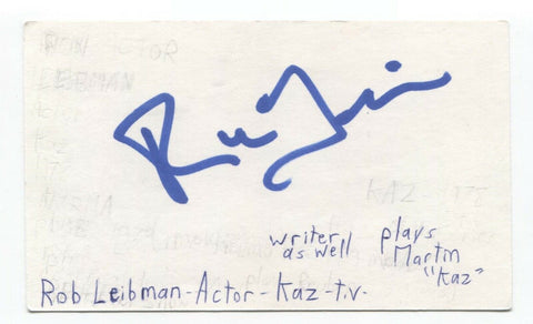 Ron Leibman Signed 3x5 Index Card Autograph Signature Actor Archer Friends