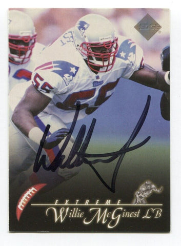 1997 Collectors Edge Willie McGinest Signed Card Football Autograph AUTO #105