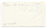 The Barra MacNeils - Kyle MacNeils Signed 3x5 Index Card Autographed Band