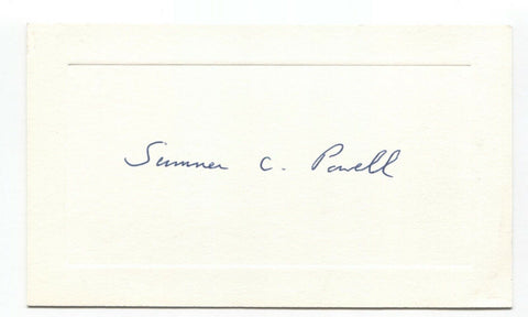 Sumner Chilton Powell Signed Card Autographed Author Pulitzer Prize Winner