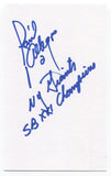 Raúl Allegre Signed 3x5 Index Card Autographed Giants Super Bowl Campion