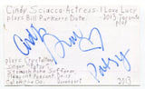 Cindy Sciacca Signed 3x5 Index Card Autograph Actress I Love Lucy Play Crumbs