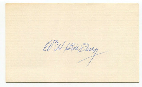 William "Bill" Terry Signed 3x5 Index Card Autographed Signature Baseball HOF