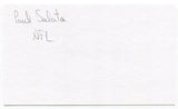 Paul Salata Signed 3x5 Index Card Autographed NFL Football 1948 USC Trojans