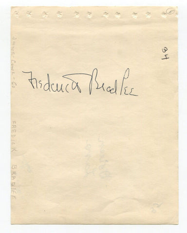 Frederick Bradlee Signed Vintage Album Page Harvard Football Team 1914