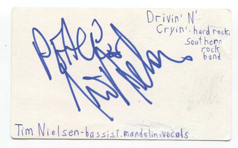 Drivin N Cryin - Tim Nielsen Signed 3x5 Index Card Autographed Band