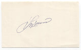 Les Moss Signed 3x5 Index Card Baseball Autographed Signature St. Louis Browns