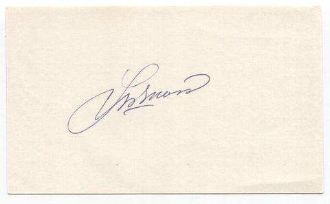 Les Moss Signed 3x5 Index Card Baseball Autographed Signature St. Louis Browns