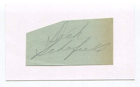 Dick Schofield Signed Cut Index Card Autographed Baseball MLB California Angels