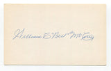William "Bill" McCorry Signed Index Card Autographed Baseball  World Series