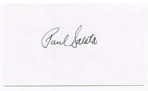 Paul Salata Signed 3x5 Index Card Autographed NFL Football 1948 USC Trojans