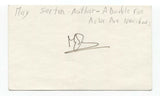 May Sarton Signed 3x5 Index Card Autographed Signature Author Writer Poet