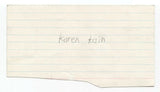 Karen Kain Signed 3x5 Index Card Autographed Signature Dancer