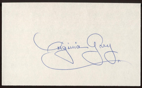 Virginia Grey Signed Index Card Signature Autographed AUTO 