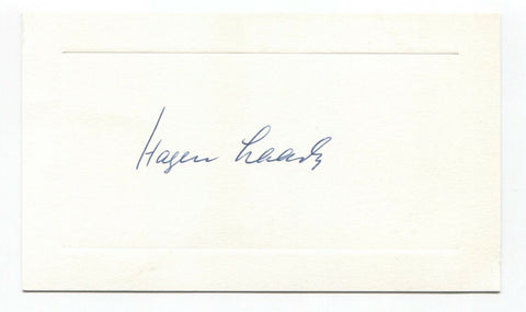 Hagen Staack Signed Card Autographed Signature Professor Author Minister