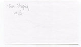 Tom Shopay Signed 3x5 Index Card Autographed MLB Baseball New York Yankees