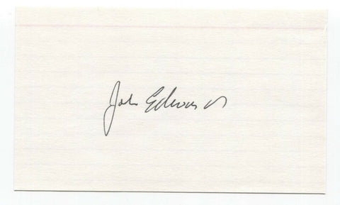 Johnny Edwards Signed 3x5 Index Card Baseball Autographed Signature