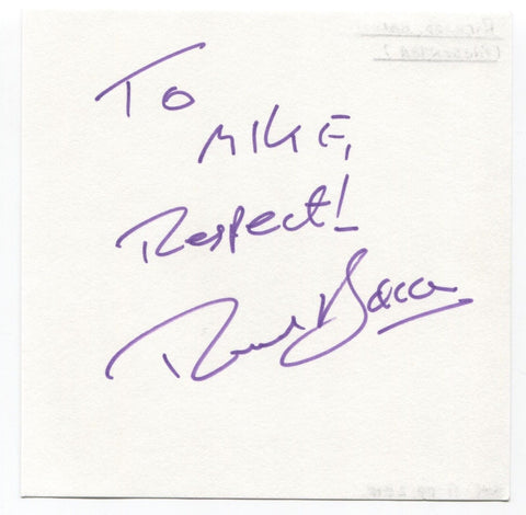 Richard Bacon Signed Page Autographed Signature Inscribed "To Mike" 