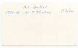 Al Gettel Signed 3x5 Index Card Autographed MLB Baseball New York Yankees