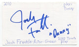 Josh Franklin Signed 3x5 Index Card Autographed Actor Grease Play