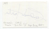 Fernando Trueba Signed 3x5 Index Card Autographed Signature Director