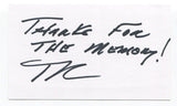 Tom Runnels Signed 3x5 Index Card Autographed NFL Football Washington Redskins