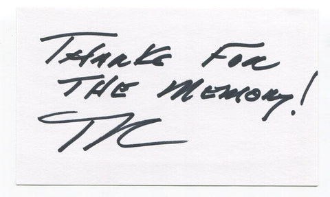 Tom Runnels Signed 3x5 Index Card Autographed NFL Football Washington Redskins