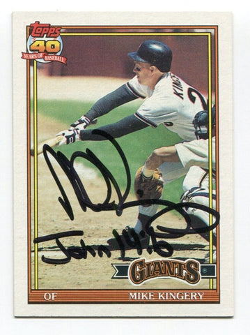 1991 Topps Mike Kingery Signed Card Baseball Autograph MLB AUTO #657