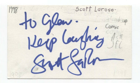 Scott LaRose Signed 3x5 Index Card Autographed Signature Comedian Actor Seinfeld