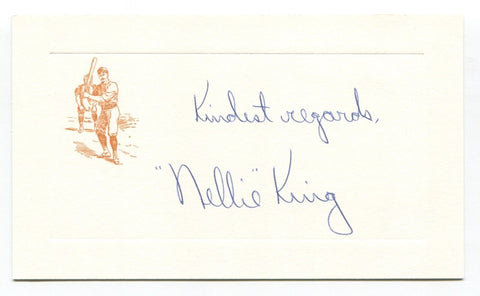 Nellie King Signed Card Autograph MLB Baseball Roger Harris Collection